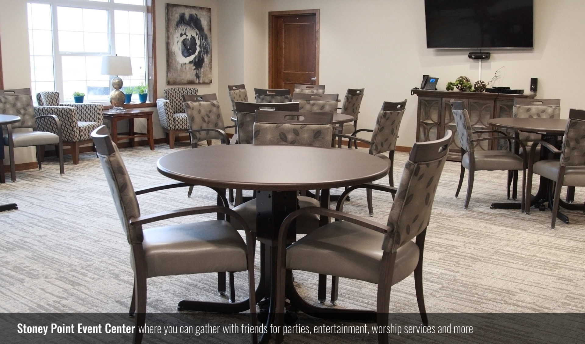 Stoney Point Event Center; where you can gather with friends for parties, entertainment, worship services and more