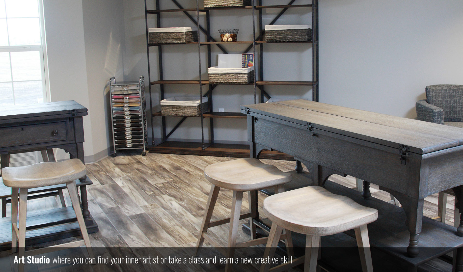 Art Studio; where you can find your inner artist or take a class and learn a creative skill